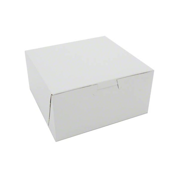Champion Southern Non-Window Lock-Corner Bakery Box White 6 in. X 6 in. X 3 in., 250PK - 1505