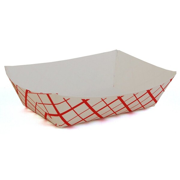 Champion 0417 Southern Southland No 200 Paperboard Food Tray Red Check 2 lb, 250PK - 417