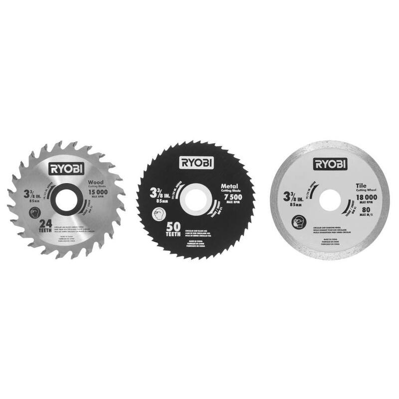 Juego de 3 cuchillas de repuesto para sierra de inmersión multiusos de 3-3/8 pulgadas de RYOBI (paquete de 3) - A06MM301