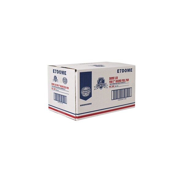 Empress Dome Lid for 7 in. Round 7.09 in. x 7.09 in. x .39 in., 500PK - E7DOME