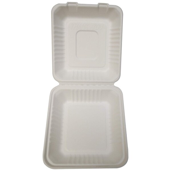 Americareroyal PrimeWare 1-Section Hinged Lid Containers Deep Medium 7.88 in. x 8 in. x 3.19 in., 100PK - DHL-81