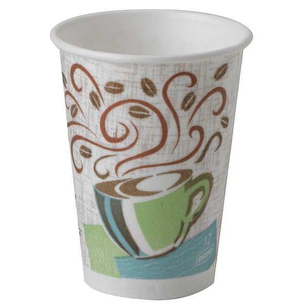 Dixie Industries Disposable Hot cup 12 oz. White, Paper, Pk500 - 5342DX