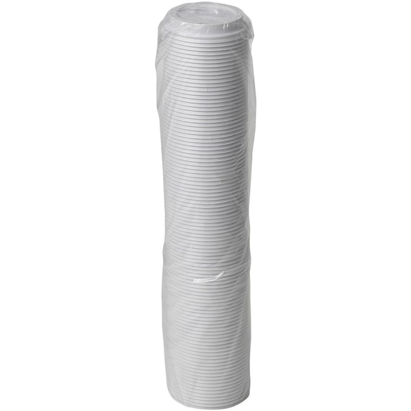 Dixie Lid for 12 to 20 oz. Hot Cup, Dome, Sip Through, White, Pk1000 - D9542