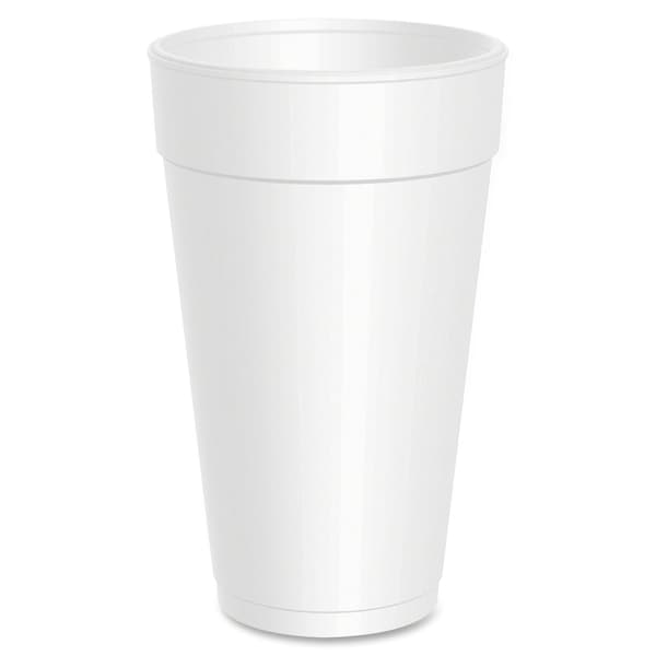 Dart Disposable Hot cup 20 oz. White, Foam, Pk500 - 20J16