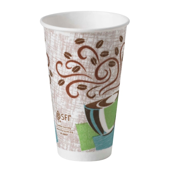 Perfect Touch Perfectouch 16 oz. Insulated Paper Hot Cup Coffee Dreams, PK1000 - 5356CD
