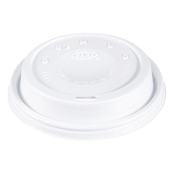 Dart Lid for 12 to 24 oz. Hot Cup, Dome, Sip Through, White, Pk1000 - 16EL