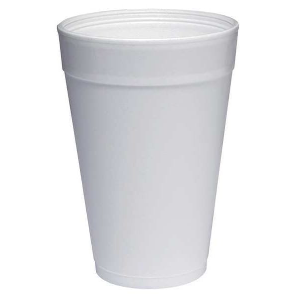 Dart Disposable Hot cup 32 oz. White, Foam, Pk500 - 32TJ32