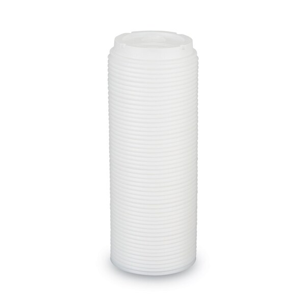 Dixie Dome Drink-Thru Lids, Fits 10 oz to 16 oz PerfecTouch; 12 oz to 20 oz WiseSize Cup, White, 50PK - 9542500DX