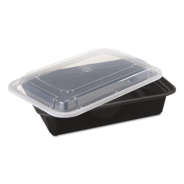 Pct Pct NC888B 6 W x 8.5 D x 2 H in. Versatile Container - Black & Clear; 38 oz. - NC888B