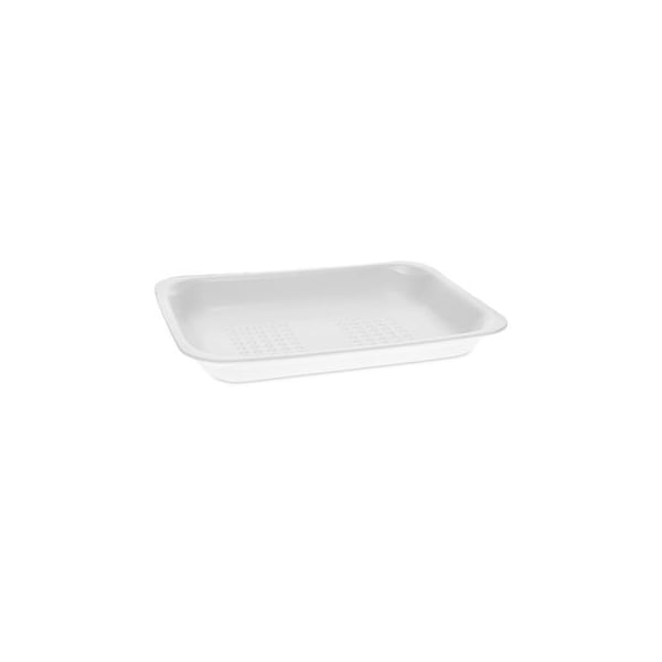 Pactivcorp Pactiv, MEAT TRAY, #2, 1-COMPARTMENT, 8.38 X 5.88 X 1.21, WHITE, 500PK - 51P102FS