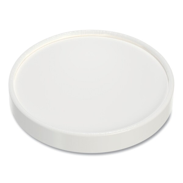 Solo Flexstyle Double Sided Poly Paper Lid, For 32 oz Food Containers, 4.6 in. Dia.x0.7 in.h, White, 500PK - CA32A-4000