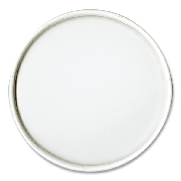 Solo Flexstyle Double Sided Poly Paper Lid, For 32 oz Food Containers, 4.6 in. Dia.x0.7 in.h, White, 500PK - CA32A-4000