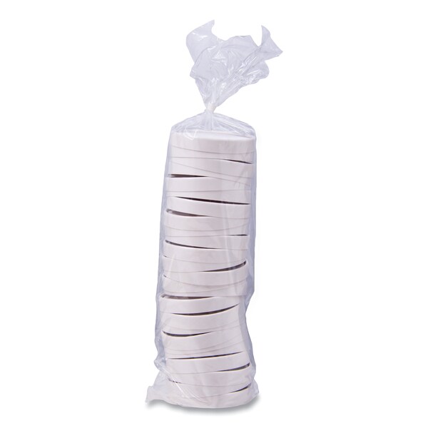 Solo Flexstyle Double Sided Poly Paper Lid, For 32 oz Food Containers, 4.6 in. Dia.x0.7 in.h, White, 500PK - CA32A-4000