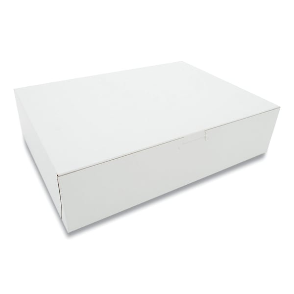 Sct White One-Piece Non-Window Bakery Boxes, 9 x 3 x 12, White, Paper, 100PK - 1583
