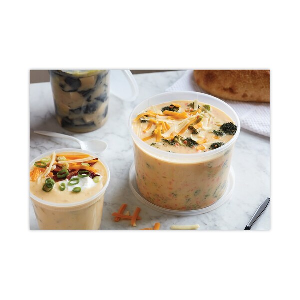 Pactiv Evergreen DELItainer Microwavable Container Bulk, 64 oz, 4.5 x 4.5 x 6.35, Natural, PK120 - L6064
