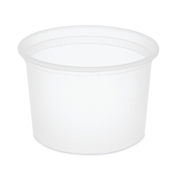 Pactiv Evergreen DELItainer Microwavable Container Bulk, 64 oz, 4.5 x 4.5 x 6.35, Natural, PK120 - L6064