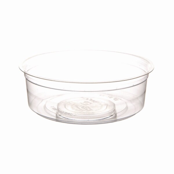 Eco-Products Renewable and Compostable Round Deli Containers, 8 oz, Clear, Plastic, 500PK - EP-RDP8