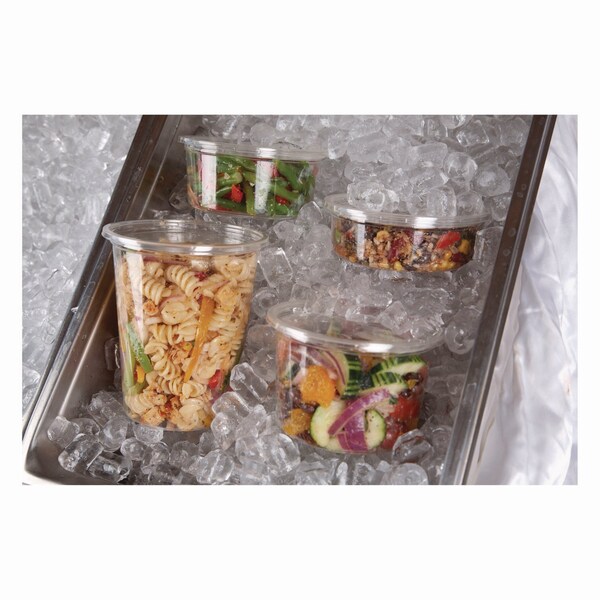 Eco-Products Renewable and Compostable Round Deli Containers, 8 oz, Clear, Plastic, 500PK - EP-RDP8