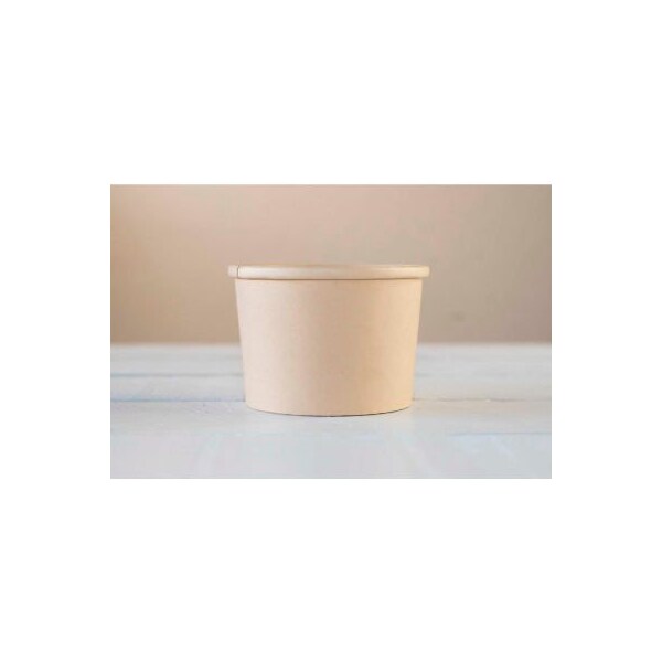 Total Papers Total Papers Eco-Friendly Soup Container, 8 oz., Biodegradable, Bamboo Fiber, 500 pcs. - BAM-BL08