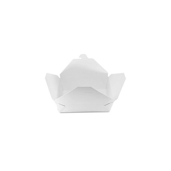 Americareroyal AmerCareRoyal No 3 Folded Takeout Box White 7.75 in X 5.5 in X 2.5 in., 50PK - FTB3W