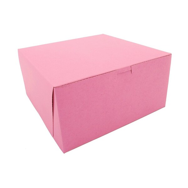 Champion 0878 Southern Non-Window Lock-Corner Bakery Box Pink 10 in. X 10 in. X 5 in., 100PK - 878