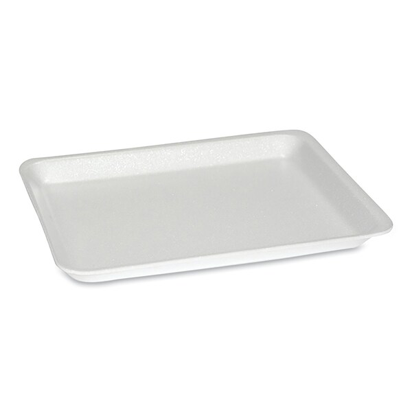 Pactiv Evergreen Supermarket Tray, #8S, 10.5 x 8.25 x 0.7, White, PK500 - 51P108S