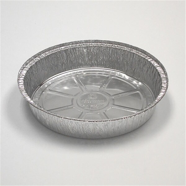 Happyholidays 9 in. Round Combo Aluminum with Paperboard Lid Carry Out - Silver, 200PK - HA3366833