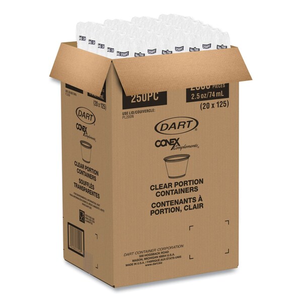 Dart Conex Complements Portion/Medicine Cups, 2.5 oz, Clear, 2500PK - 250PC