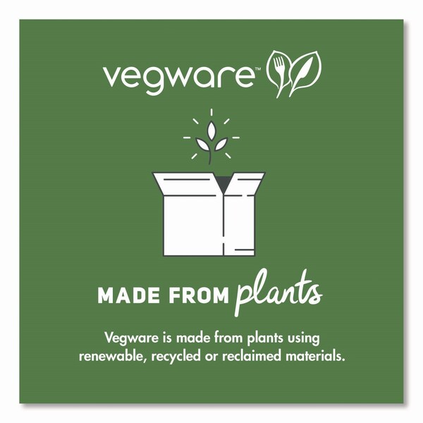 Vegware Nourish Molded Fiber Takeout Containers, 5.9 x 5.9 x 2.9, White, Sugarcane, PK400 - WH-6HW
