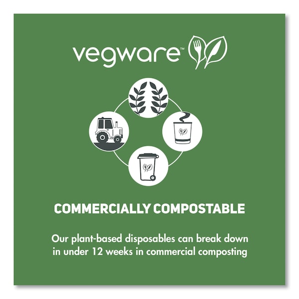 Vegware Nourish Molded Fiber Takeout Containers, 5.9 x 5.9 x 2.9, White, Sugarcane, PK400 - WH-6HW