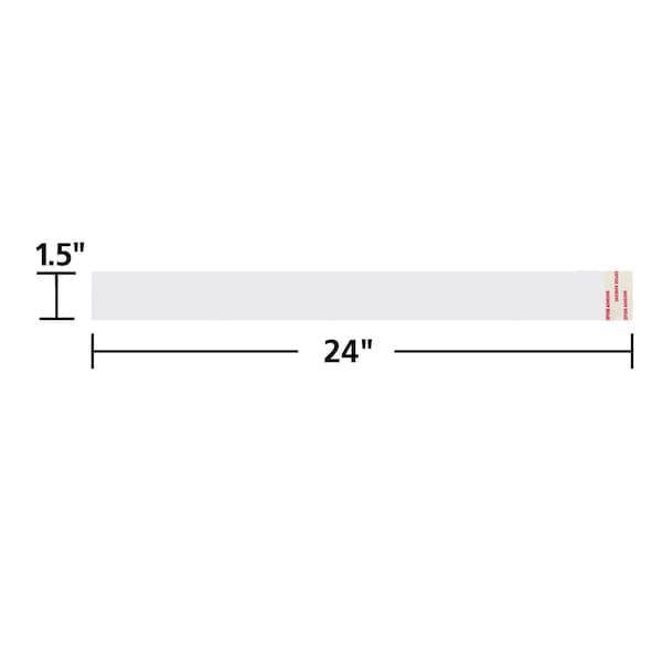 Hoffmaster 1.5" x 24" White Peel & Seal Tamper Evident Bands PK 2500 - 883173