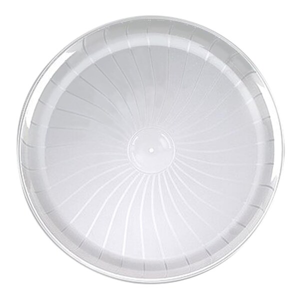 Smarty Had A Party 16" Clear Pavilion Round Disposable Plastic Trays (24 Trays), 24PK - 2674-CASE