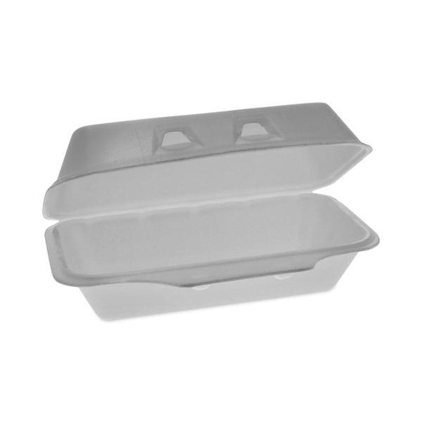 Pactiv SmartLock Foam Hinged Container, Med, 8.75x4.5x3.13, 1-Cmp, Wht, PK440 - YHLW01840000