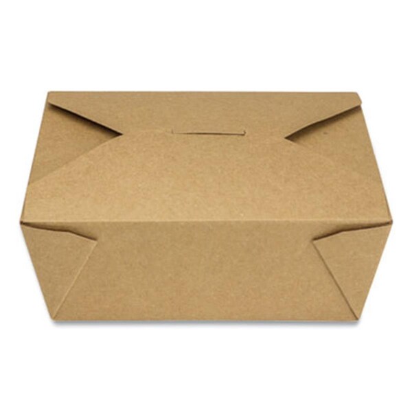Gen PAPERBOX8 450 oz Paper Reclosable Kraft Take-Out Togo Container - 300 Count - GENPAPERBOX8