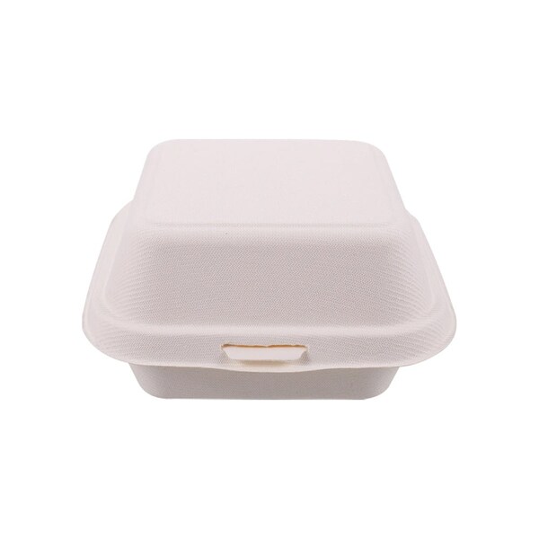 5Seconds Brand Biodegradable Sugarcane Bagasse Take out Container for Hot & Cold Food, 6inx 6in, 500PK - 410120
