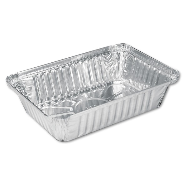 Hfa Aluminum Oblong Pan, 2.25 lb Capacity, 5.94 x 8.44 x 1.81, Silver, 500PK - 206230