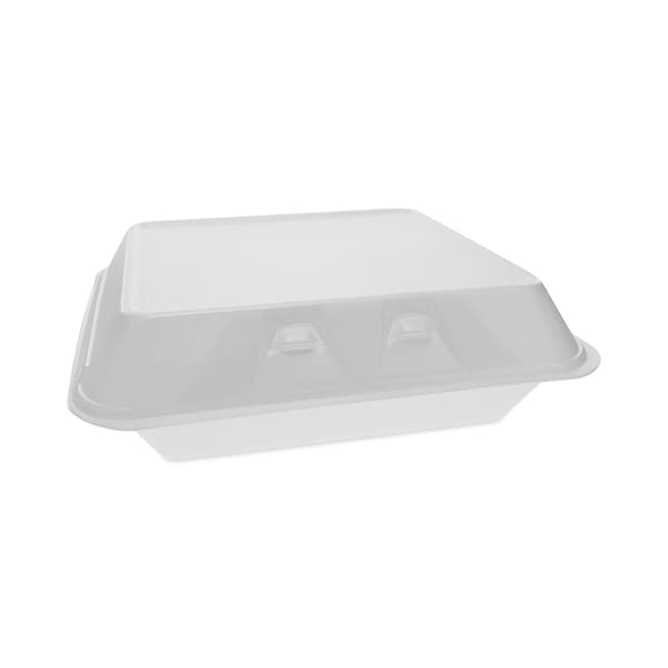 Pactiv SmartLock Foam Hinged Containers, XL, 9.5x10.5x3.25, 1-Cmp, Wht, PK250 - YHLW10010000