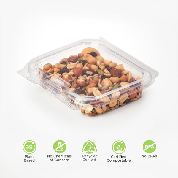 Good Natured Products Simply Secure 8 Oz. Multi-Purpose Package, Crystal Clear, Pla, 312/Case, 312Pk - BDV01749