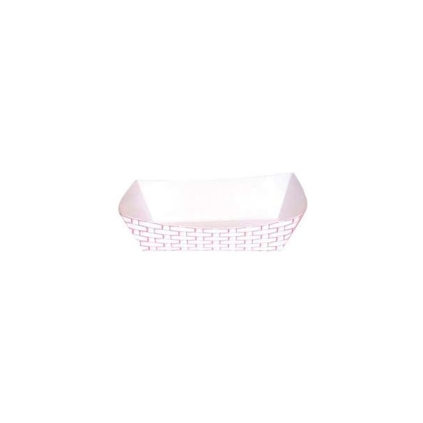 Lagasse Paper Food Baskets, 25 lbs. Capacity, Red/White, 500 ct - BWK 30LAG250