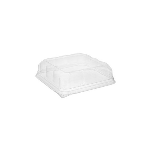 Pactiv RECYCLED PLASTIC SQUARE DOME, 7.5 X 7.5 X 2.02, CLEAR, 195PK - 75S20SDOME
