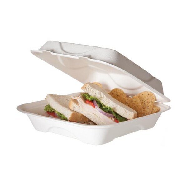 Eco-Products 9x9x3in Clamshell Sleeve, PK50 - EP-HC91PK