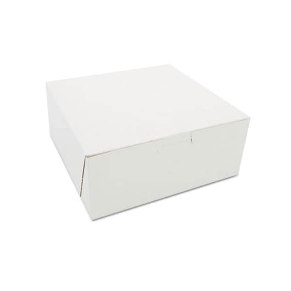 Southern Champion Tray 7 x 7 x 3 in. Bakery Boxes, Paperboard, White, 250PK - SCH 0917