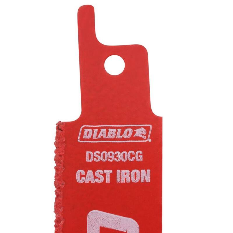 Hoja de sierra reciprocante con carburo de 9 pulgadas para corte de hierro fundido (paquete de 5) - DS0930CGX005