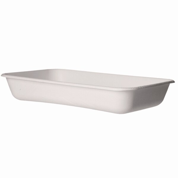 Eco-Products Vanguard Worldview Renewable Sugarcane Take-Out Containers, 10.47 x 10.47 x 1.76, White, 200PK - EP-SCRC107NFA