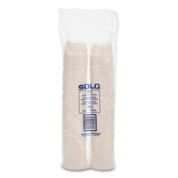 Solo Paper Portion Cups, ProPlanet Seal, 4 oz, White, 250/Bag, 20 Bags/Carton, 5000PK - 400-2050