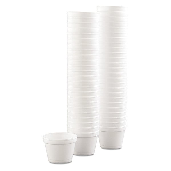 Dart Bowl Container, Foam, 4 oz., White, PK1000 - 4J6