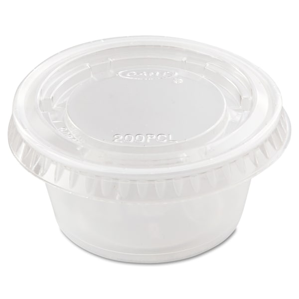 Dart Complements Portion/Medicine Cup Lids, Plastic, Clear, PK2500 - PL200N