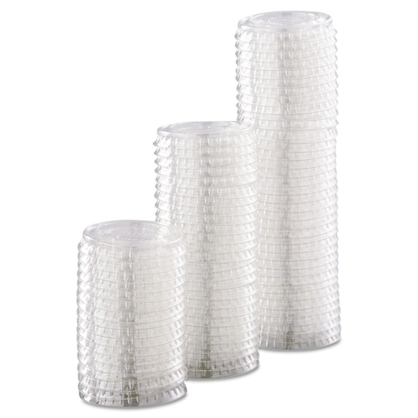 Dart Portion/Souffle Cup Lids. Fits .5-1oz Cups, Clear, PK2500 - PL100N