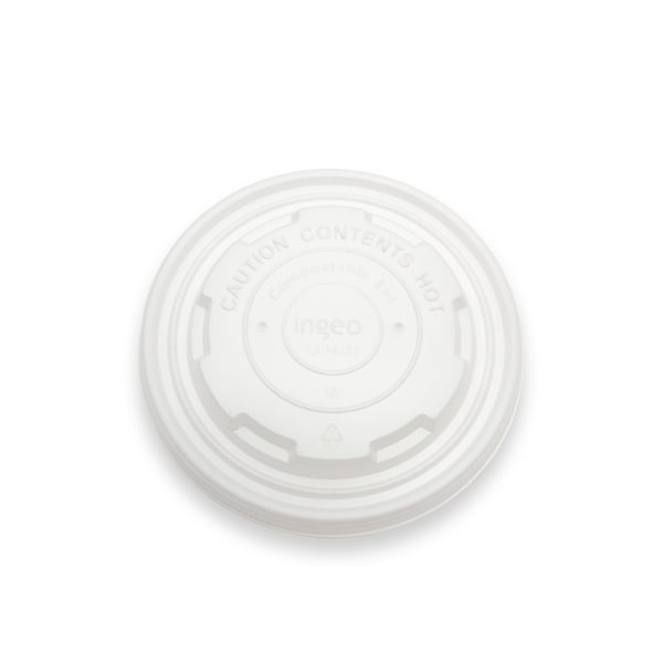 Planet+ 12-16-32oz Compostable Food Container Lid, 500PK - PLFC-LID