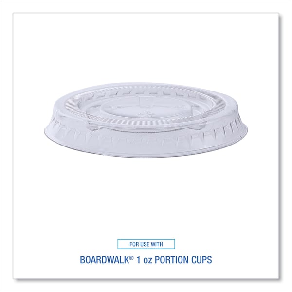 Boardwalk Souffl/Portion Cup Lids, Fits 1 oz Portion Cups, Clear, PK2500 - PRTLID1